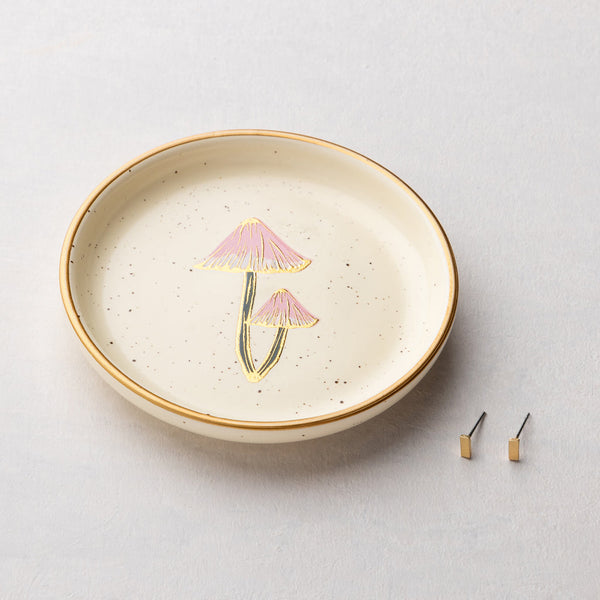 Jewelry Dish & Stud Earring Set - Mushroom/Oatmeal - Scout Jewelry Dish & Stud Earring Set - Mushroom/Oatmeal - Scout