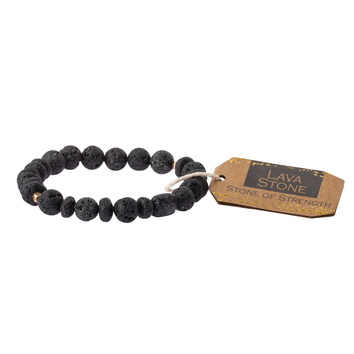 Stone Stack Bracelet Lava - Stone of Strength