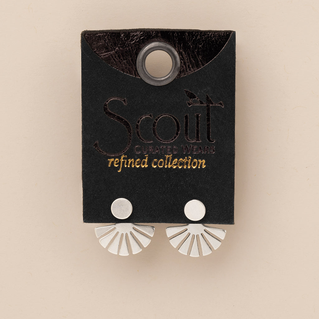 Refined Earring Collection - Sunburst Ear Jacket/Sterling Silver