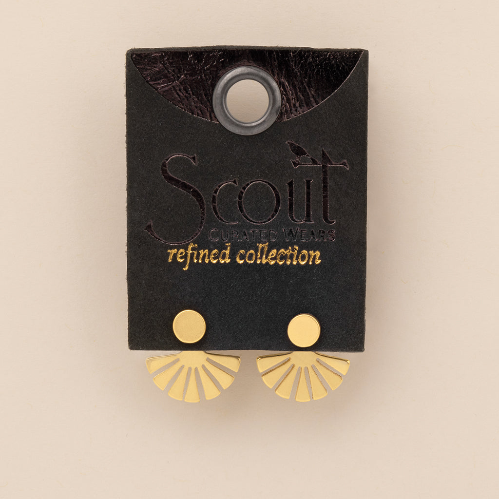 Refined Earring Collection - Sunburst Ear Jacket/Gold Vermeil