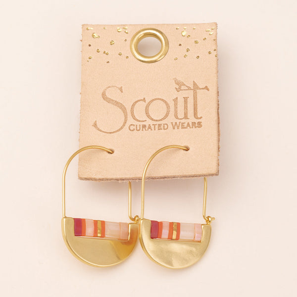 Karma Crescent Pink Earring