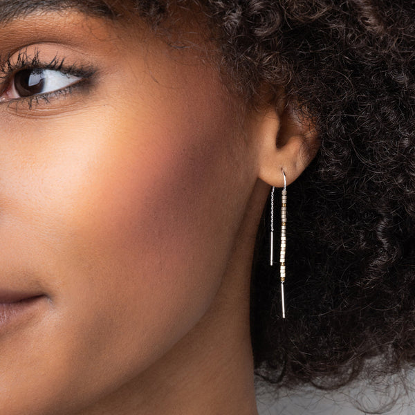 Drop Thread Dark Earring Drop Thread Dark Earring