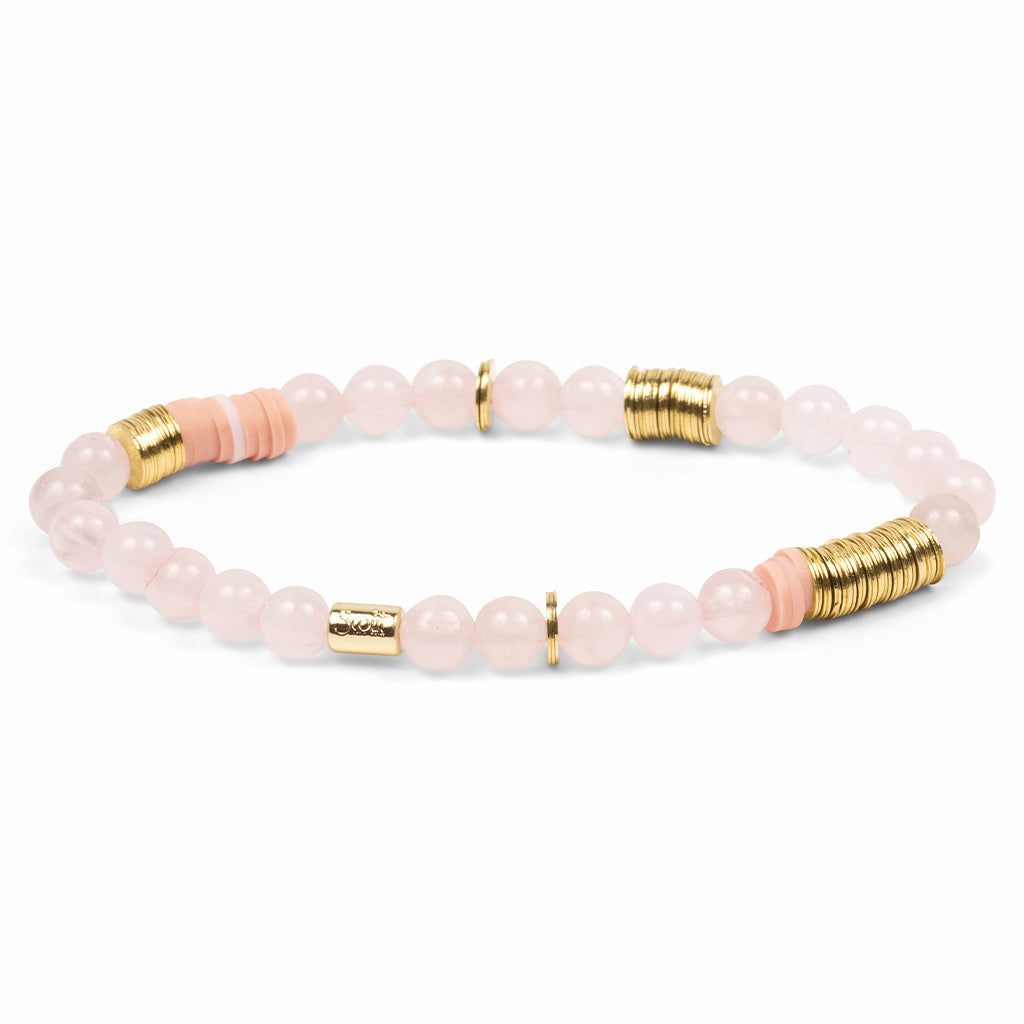 Intermix Stone Stacking Bracelet - Rose Quartz