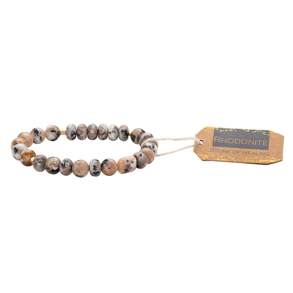 Stone Stack Bracelet Rhodonite - Stone of Healing - Scout Curated