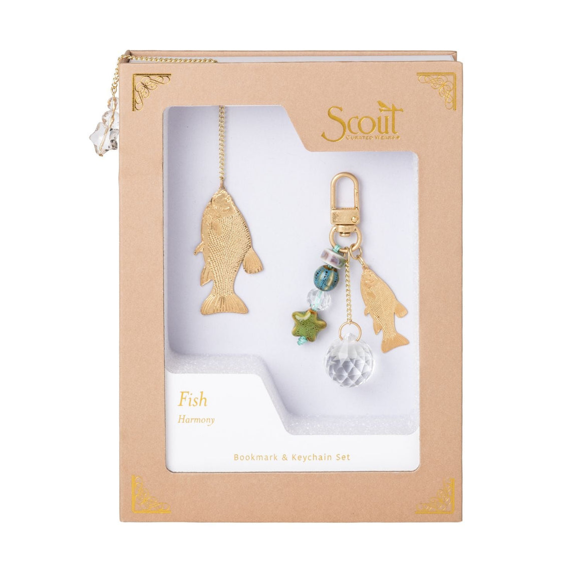 Bookmark & Keychain Set - Fish/Harmony