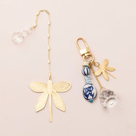 Bookmark & Keychain Set - Dragonfly/Inspiration