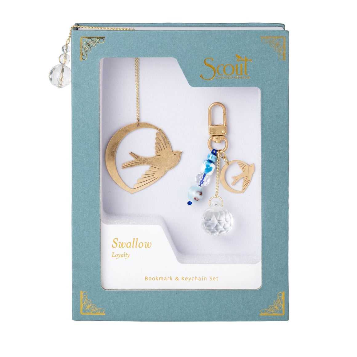 Bookmark & Keychain Set - Swallow/Loyalty