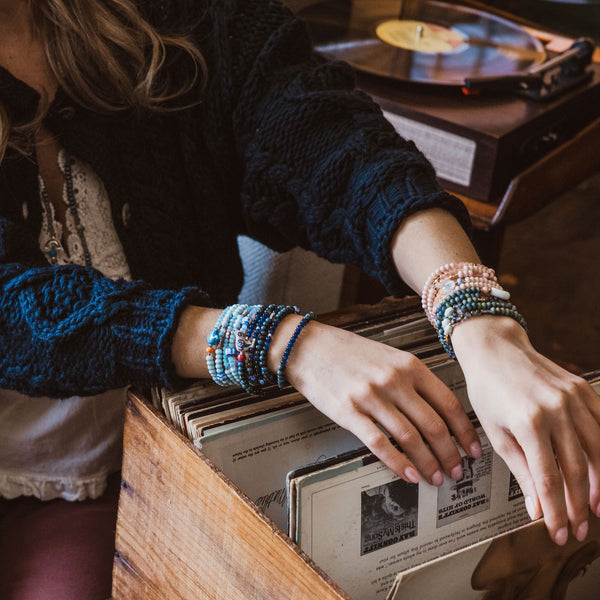Ceramic Bead Wrap Bracelet/Necklace - Abundance/Sun