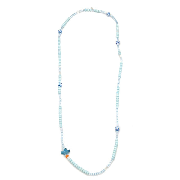 Ceramic Bead Wrap Bracelet/Necklace - Joy/Bluebird
