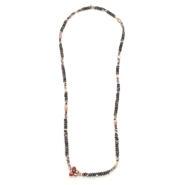 Ceramic Bead Wrap Bracelet/Necklace - Transformation/Butterfly