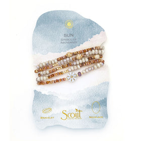 Ceramic Bead Wrap Bracelet/Necklace - Abundance/Sun