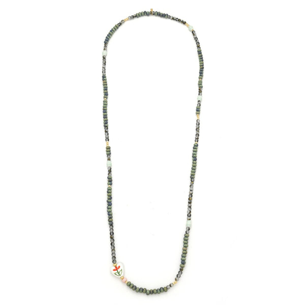 Ceramic Bead Wrap Bracelet/Necklace - Love/Heart