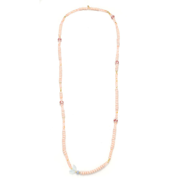 Ceramic Bead Wrap Bracelet/Necklace- Balance/Moon