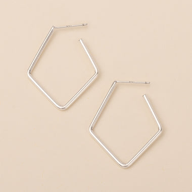 Refined Earring Collection - Orion Diamond Hoop/Silver