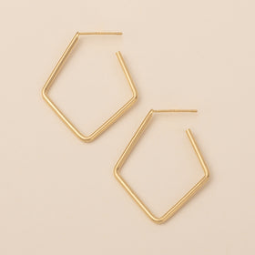 Refined Earring Collection - Orion Diamond Hoop/Gold Vermeil
