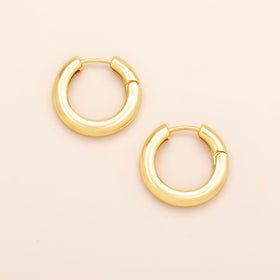 Refined Earring Collection - Medium Stellar Hoop/Gold Vermeil
