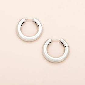 Refined Earring Collection - Medium Stellar Hoop/Sterling Silver