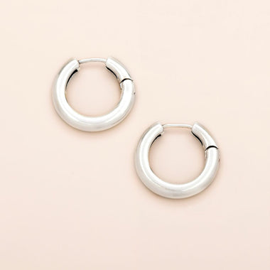 Refined Earring Collection - Medium Stellar Hoop/Sterling Silver