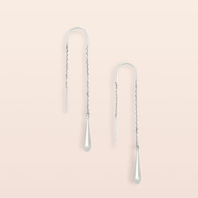 Refined Earring Collection - Teardrop Threader/Sterling Silver