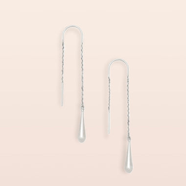 Refined Earring Collection - Teardrop Threader/Sterling Silver