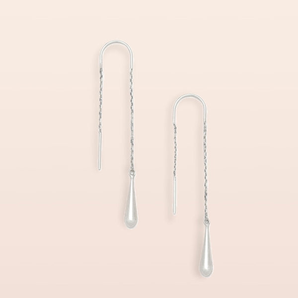 Refined Earring Collection - Teardrop Threader/Sterling Silver
