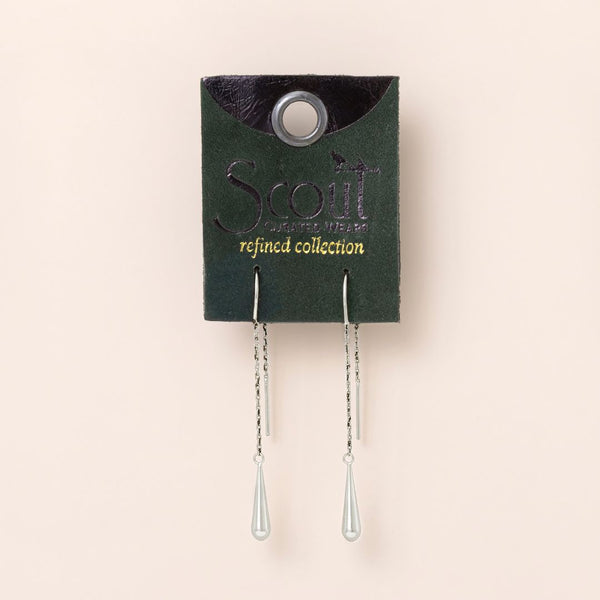 Refined Earring Collection - Teardrop Threader/Sterling Silver