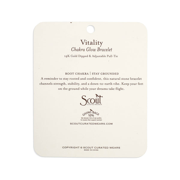 Chakra Glow Bracelet - Vitality/Root/Gold