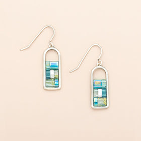Good Karma Miyuki Frame Earring - Marine/Silver