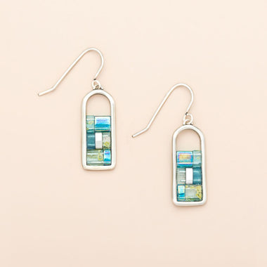 Good Karma Miyuki Frame Earring - Marine/Silver
