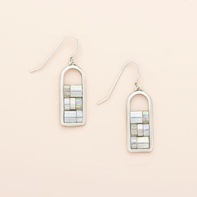 Good Karma Miyuki Frame Earring - Frost/Silver