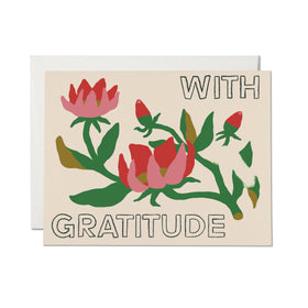 Floral Blooms With Gratitude Greeting Card