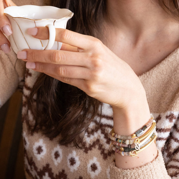 Hidden Message Bracelet - Unstoppable/Chiltonite/Gold