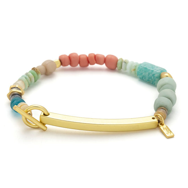 Hidden Message Bracelet - Crushing It/Amazonite/Gold
