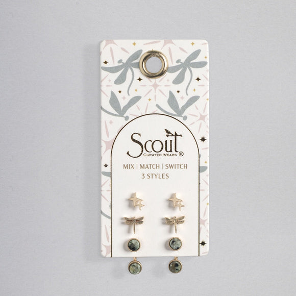 Stud Trio Ear Jacket Set