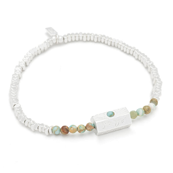 Stella Bracelet - Peace/Aqua Terra/Silver
