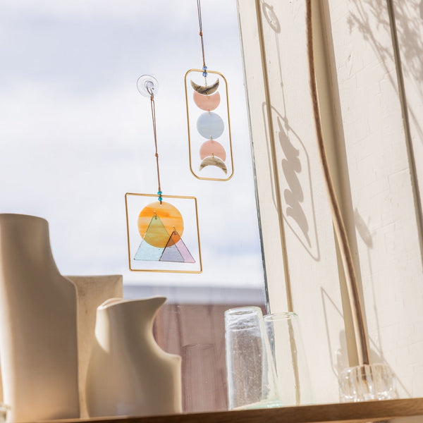 Stained Glass Light Catcher - Moon Phase