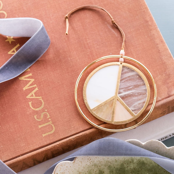 Stained Glass Light Catcher - Peace Sign