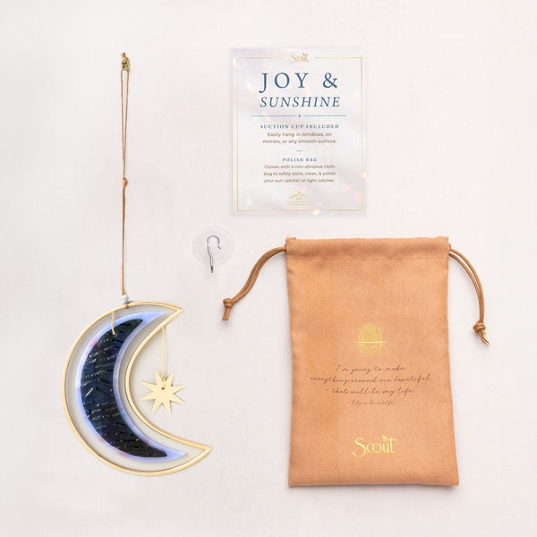 Stained Glass Light Catcher - Moon Star