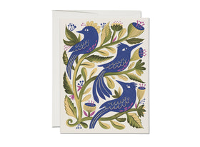 Purple Birds Greeting Card