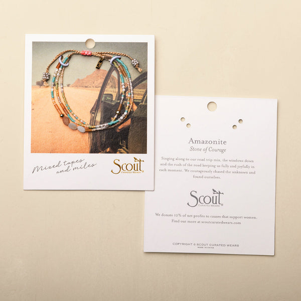 Mixed Media Bracelet - Heart/Rose Quartz/Silver