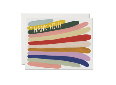 Rainbow Stripes Thank You Greeting Card