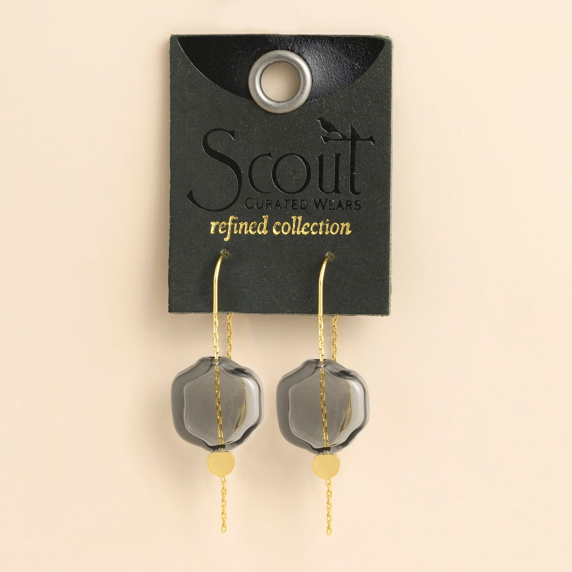 Refined Glass Organic Threader - Smoke/Gold