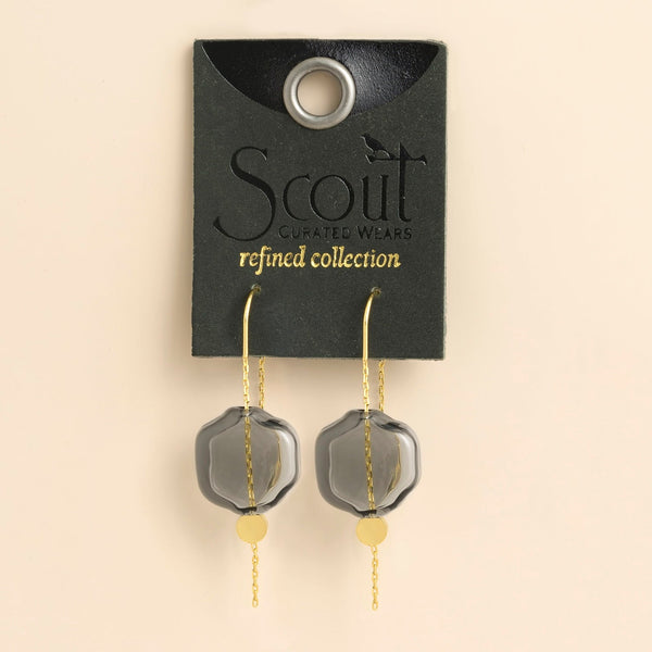 Refined Glass Organic Threader - Smoke/Gold