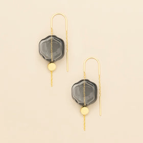 Refined Glass Organic Threader - Smoke/Gold