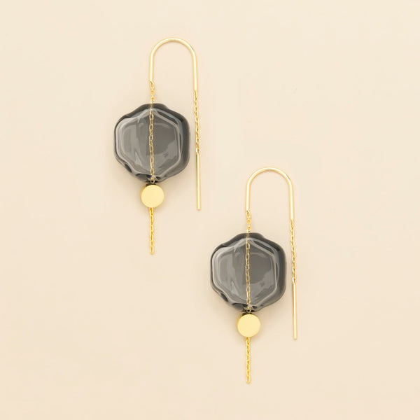 Refined Glass Organic Threader - Smoke/Gold