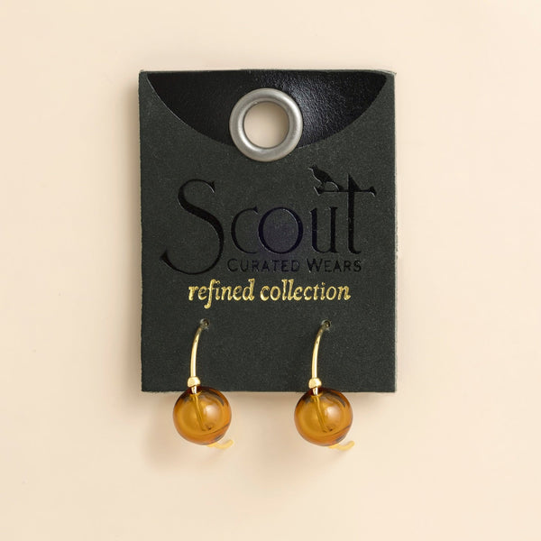 Refined Glass Hoop - Topaz/Gold
