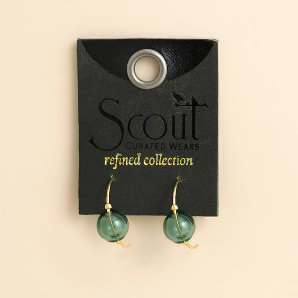 Refined Glass Hoop - Teal/Gold