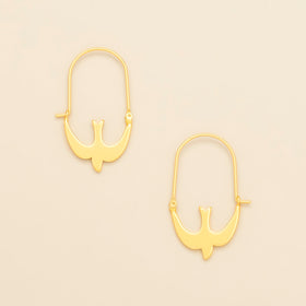 Refined Icon Earring - Swallow Hoop/Gold