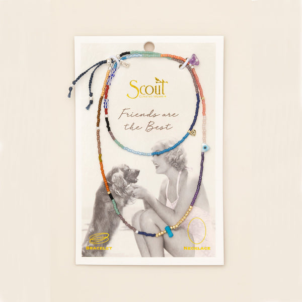 Mixed Media Wrap Bracelet/Necklace - Protection/Amethyst/Gold/Silver