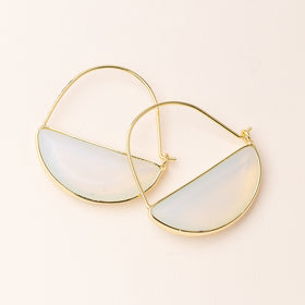 Stone Prism Hoop - Opalite/Gold